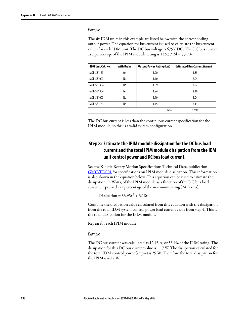 Rockwell Automation MDF-SB1304F Kinetix 6000M Integrated Drive-Motor System User Manual | Page 138 / 144