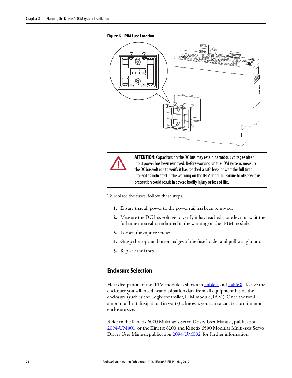 Enclosure selection | Rockwell Automation MDF-SB1304F Kinetix 6000M Integrated Drive-Motor System User Manual | Page 24 / 144