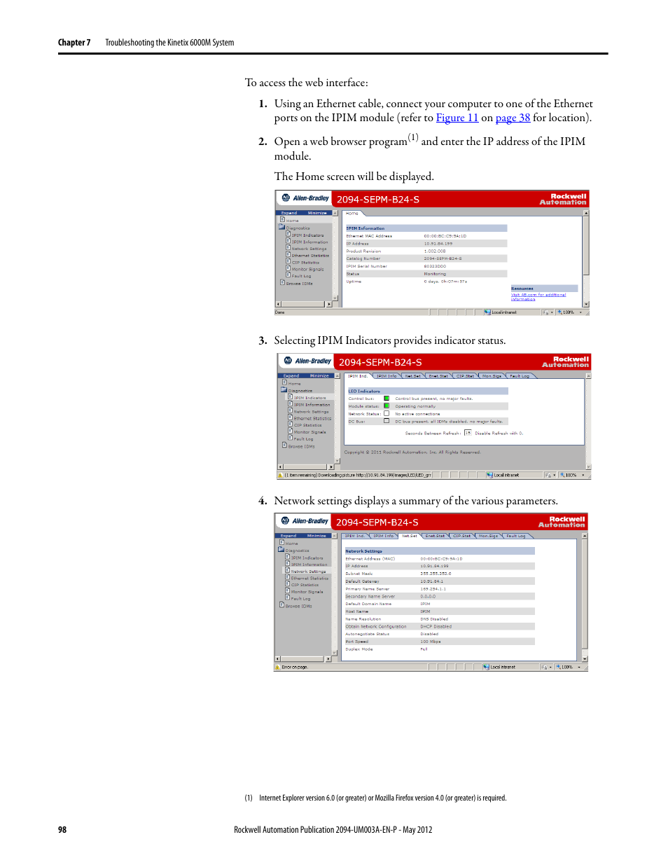 Rockwell Automation MDF-SB1304F Kinetix 6000M Integrated Drive-Motor System User Manual | Page 98 / 144