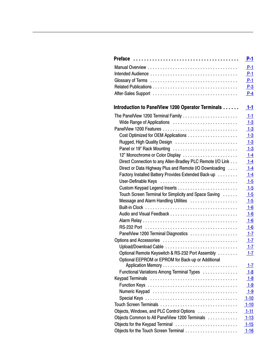 Rockwell Automation 2711-KA1_KC1_TA1_TA4_TC1_TC4 PanelView Terminals for DOS/Windows User Manual | Page 3 / 103