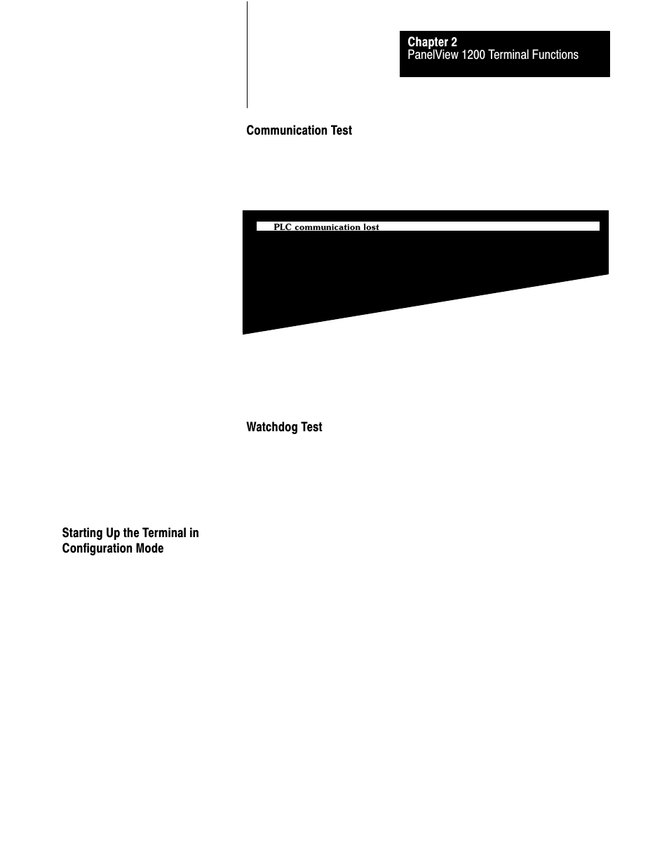 Starting up the terminal in configuration mode | Rockwell Automation 2711-KA1_KC1_TA1_TA4_TC1_TC4 PanelView Terminals for DOS/Windows User Manual | Page 34 / 103