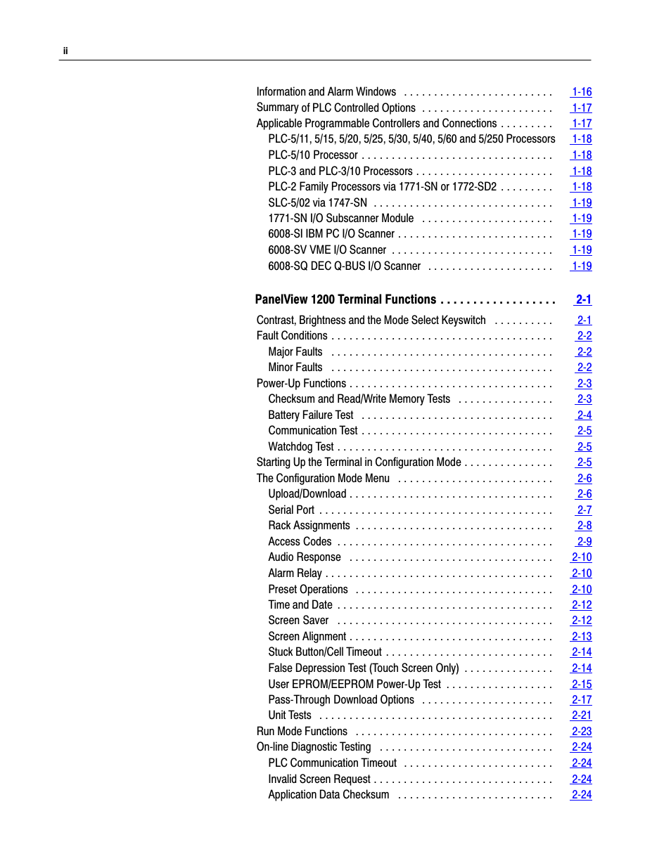 Rockwell Automation 2711-KA1_KC1_TA1_TA4_TC1_TC4 PanelView Terminals for DOS/Windows User Manual | Page 4 / 103