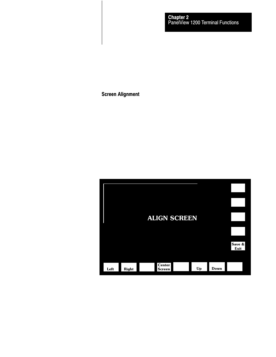 2ć13, Align screen | Rockwell Automation 2711-KA1_KC1_TA1_TA4_TC1_TC4 PanelView Terminals for DOS/Windows User Manual | Page 42 / 103