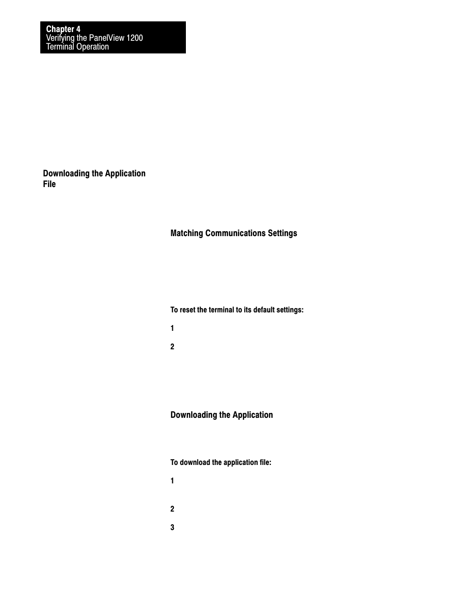 Downloading the application file | Rockwell Automation 2711-KA1_KC1_TA1_TA4_TC1_TC4 PanelView Terminals for DOS/Windows User Manual | Page 75 / 103