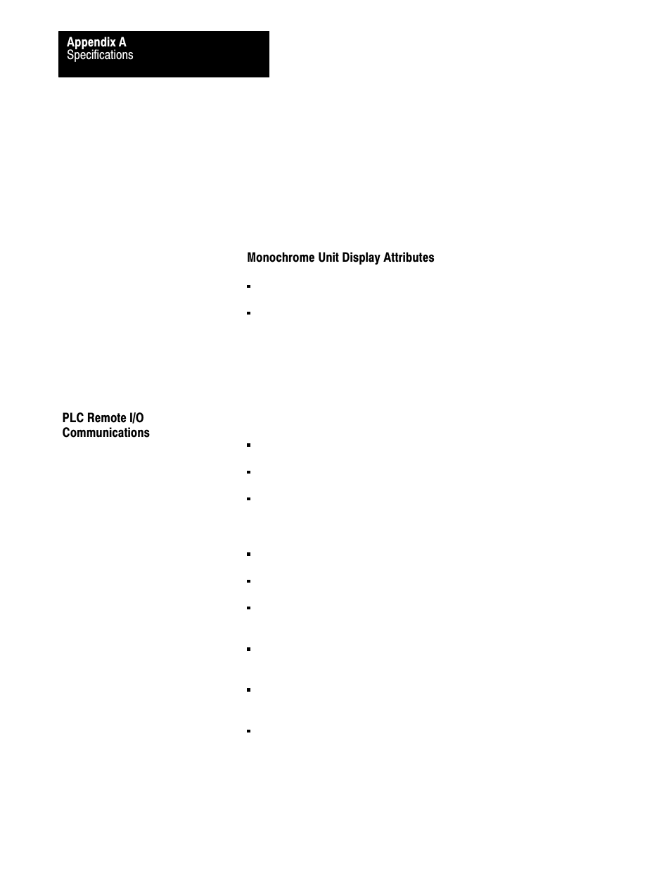 Plc remote i/o communications | Rockwell Automation 2711-KA1_KC1_TA1_TA4_TC1_TC4 PanelView Terminals for DOS/Windows User Manual | Page 85 / 103