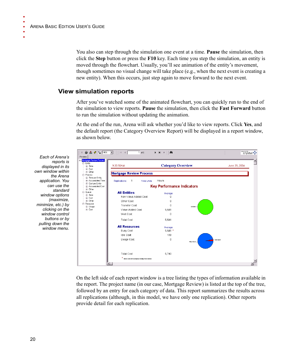 View simulation reports | Rockwell Automation Arena Basic Edition Users Guide User Manual | Page 26 / 90