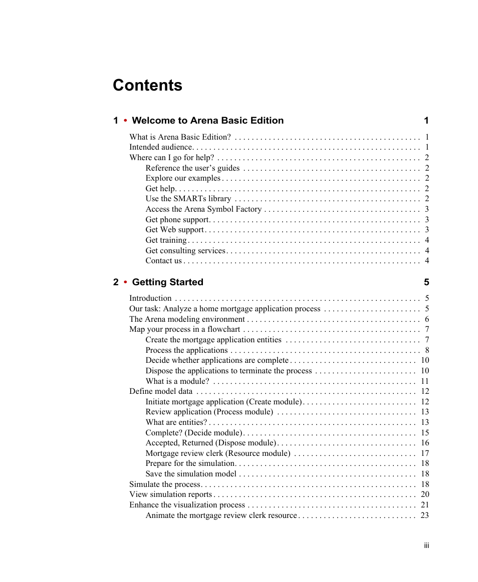 Rockwell Automation Arena Basic Edition Users Guide User Manual | Page 3 / 90