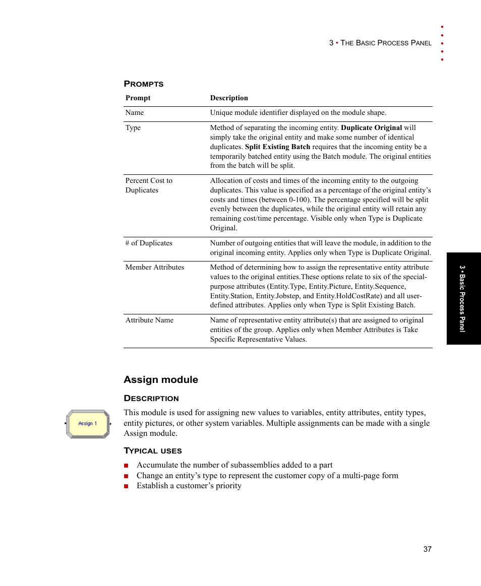 Assign module | Rockwell Automation Arena Basic Edition Users Guide User Manual | Page 43 / 90
