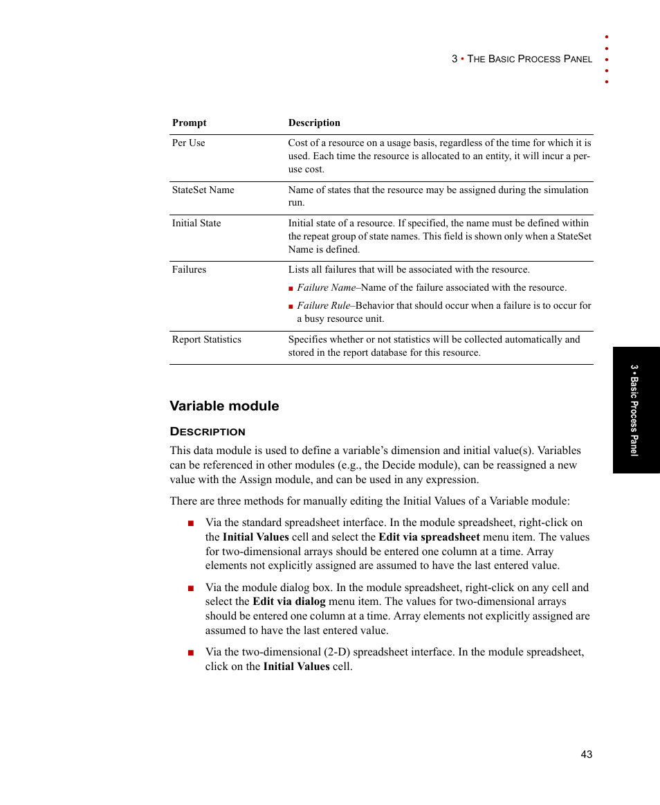 Variable module | Rockwell Automation Arena Basic Edition Users Guide User Manual | Page 49 / 90