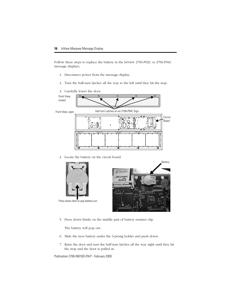 Rockwell Automation 2706-P92C_P94C InView Message Display User Manual | Page 16 / 20