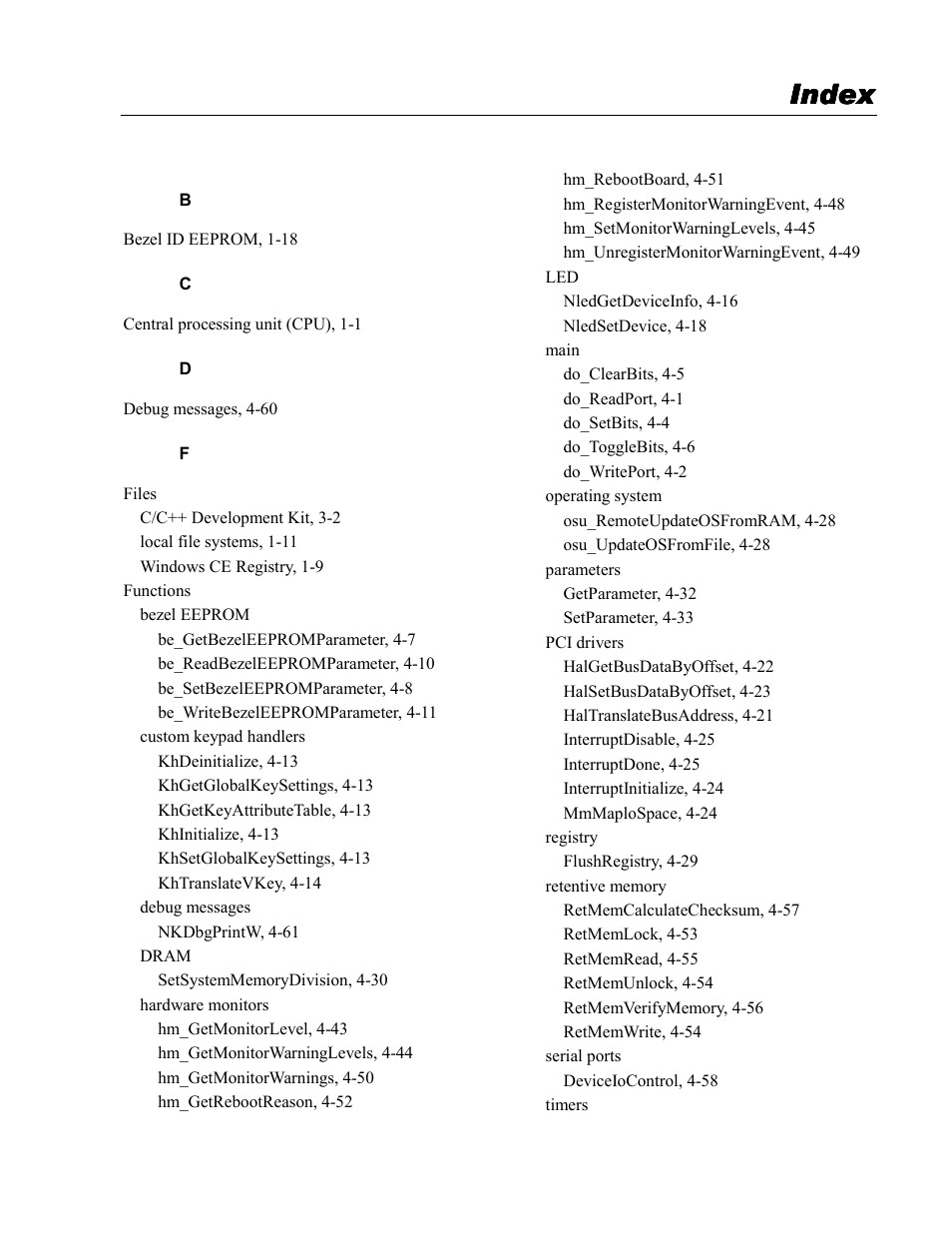 Index | Rockwell Automation 6182 SDK User Manual | Page 103 / 108
