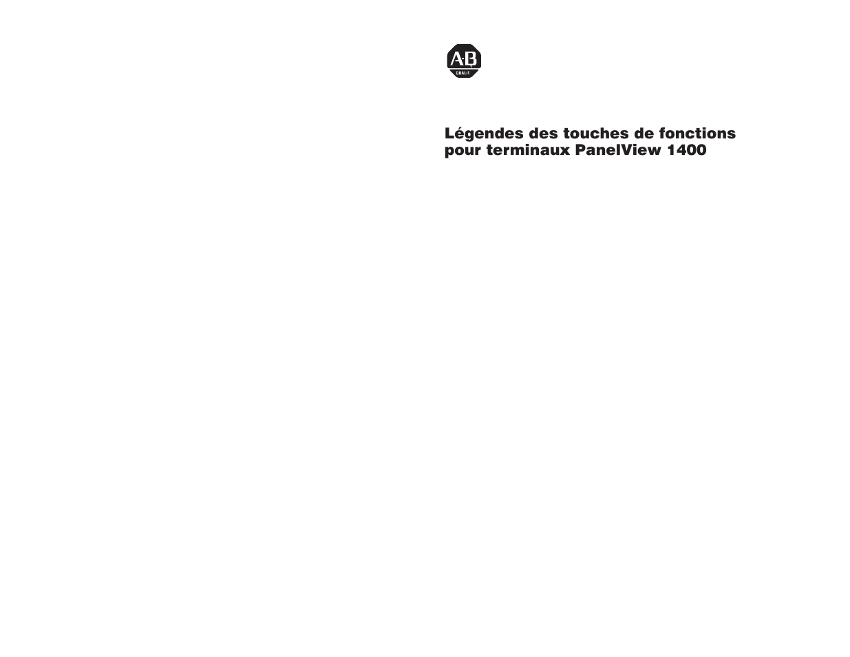 Francais | Rockwell Automation 2711-NF5 Function Key Legend Kit for PanelView 1400 Terminals User Manual | Page 4 / 12