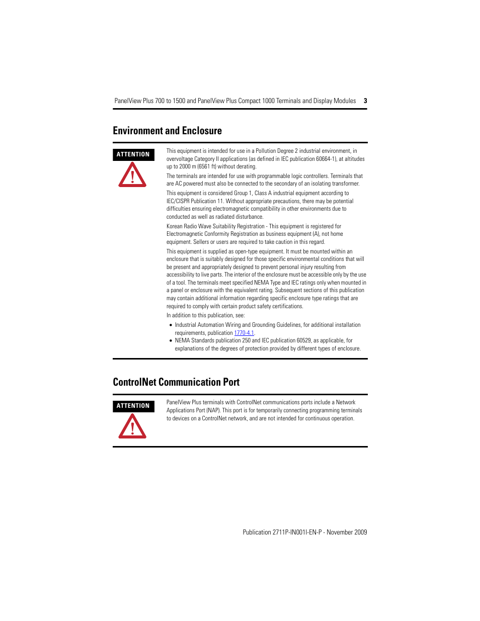 Controlnet communication port | Rockwell Automation 2711PC-T10C4D1 PanelView Plus Terminals and Display Modules User Manual | Page 3 / 32