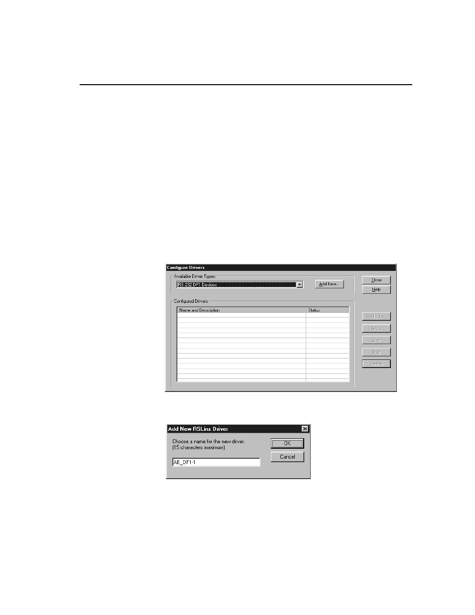 Configuring rslinx, Configuring rslinx -3 | Rockwell Automation 9303 DRIVE TOOLS 32 VER 2.50 GETTING STARTED User Manual | Page 117 / 164
