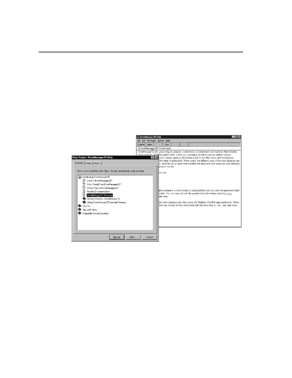 Finding information in online help, Finding information in online help -2 | Rockwell Automation 9303 DRIVE TOOLS 32 VER 2.50 GETTING STARTED User Manual | Page 142 / 164