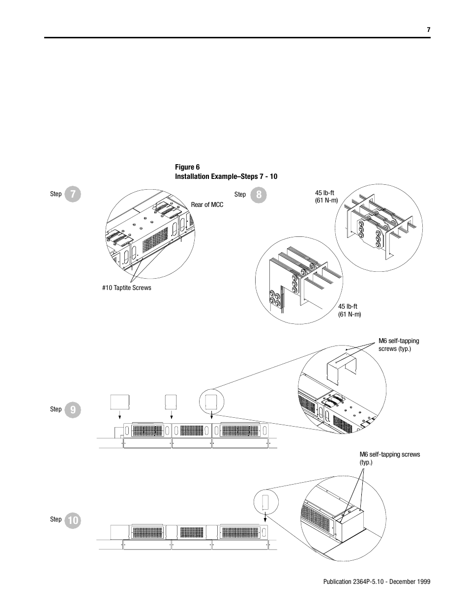 Rockwell Automation 2364P Overhead Bus for Bulletin 2300 MCCs User Manual | Page 7 / 8