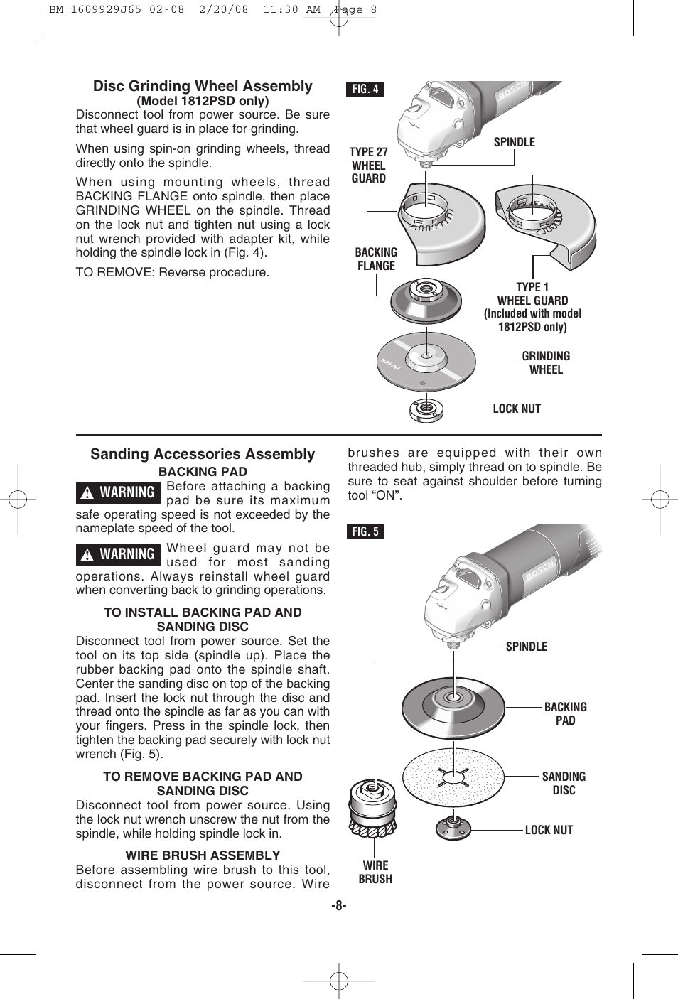 Bosch 1811PS User Manual | Page 8 / 36