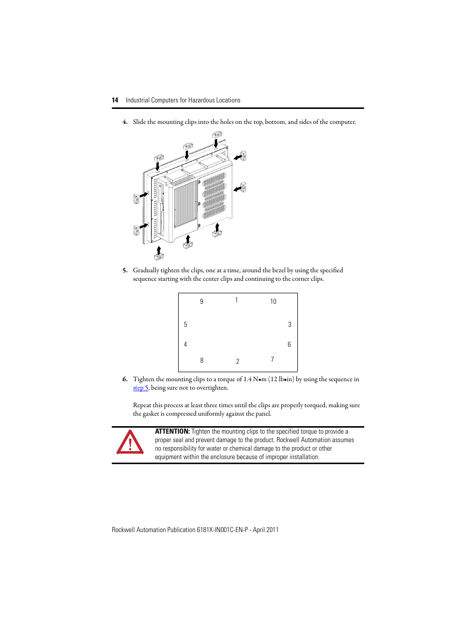 Rockwell Automation 6181X-12TPXPDC Industrial Integrated Computers for Hazardous Locations User Manual | Page 14 / 32