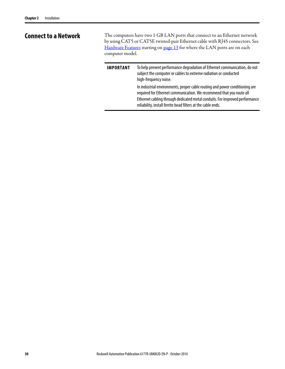 Connect to a network | Rockwell Automation 6189V-xxxx Non-display Industrial Computers User Manual User Manual | Page 30 / 108