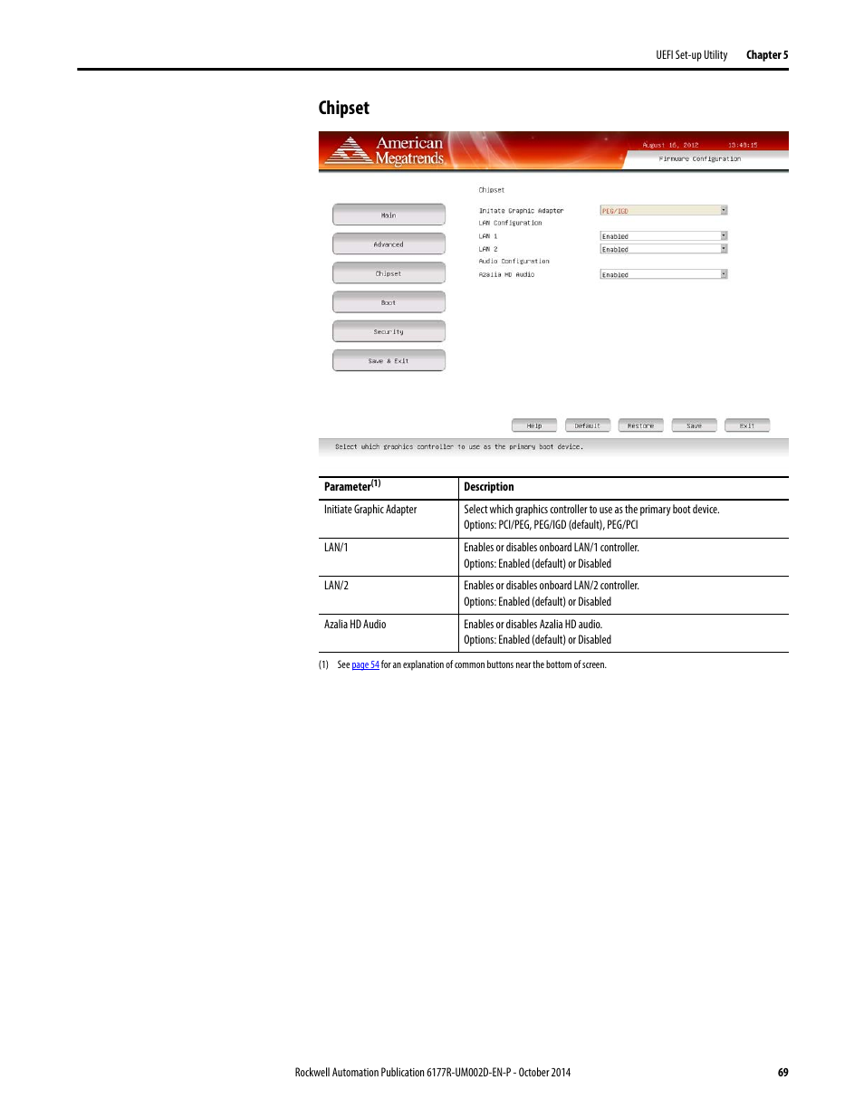 Chipset | Rockwell Automation 6189V-xxxx Non-display Industrial Computers User Manual User Manual | Page 69 / 108