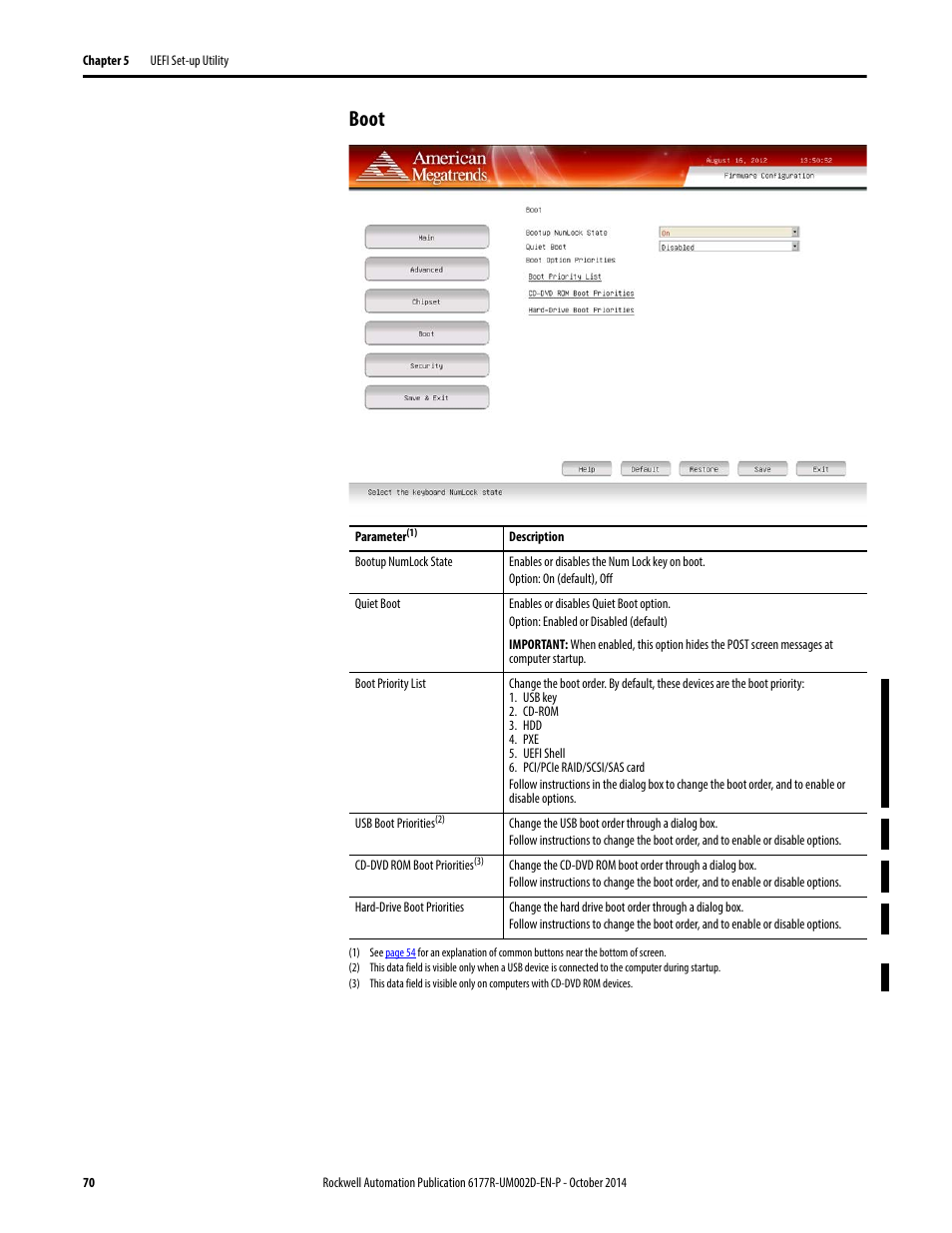 Boot | Rockwell Automation 6189V-xxxx Non-display Industrial Computers User Manual User Manual | Page 70 / 108