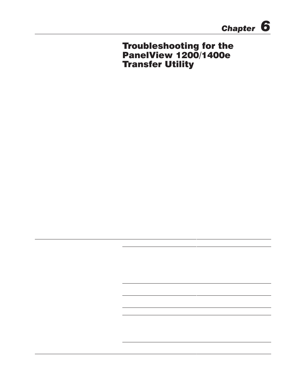 Upload/download problems, Chapter | Rockwell Automation 2711E-ND7 PanelView 1400E File Transfer Utility User Manual | Page 79 / 87