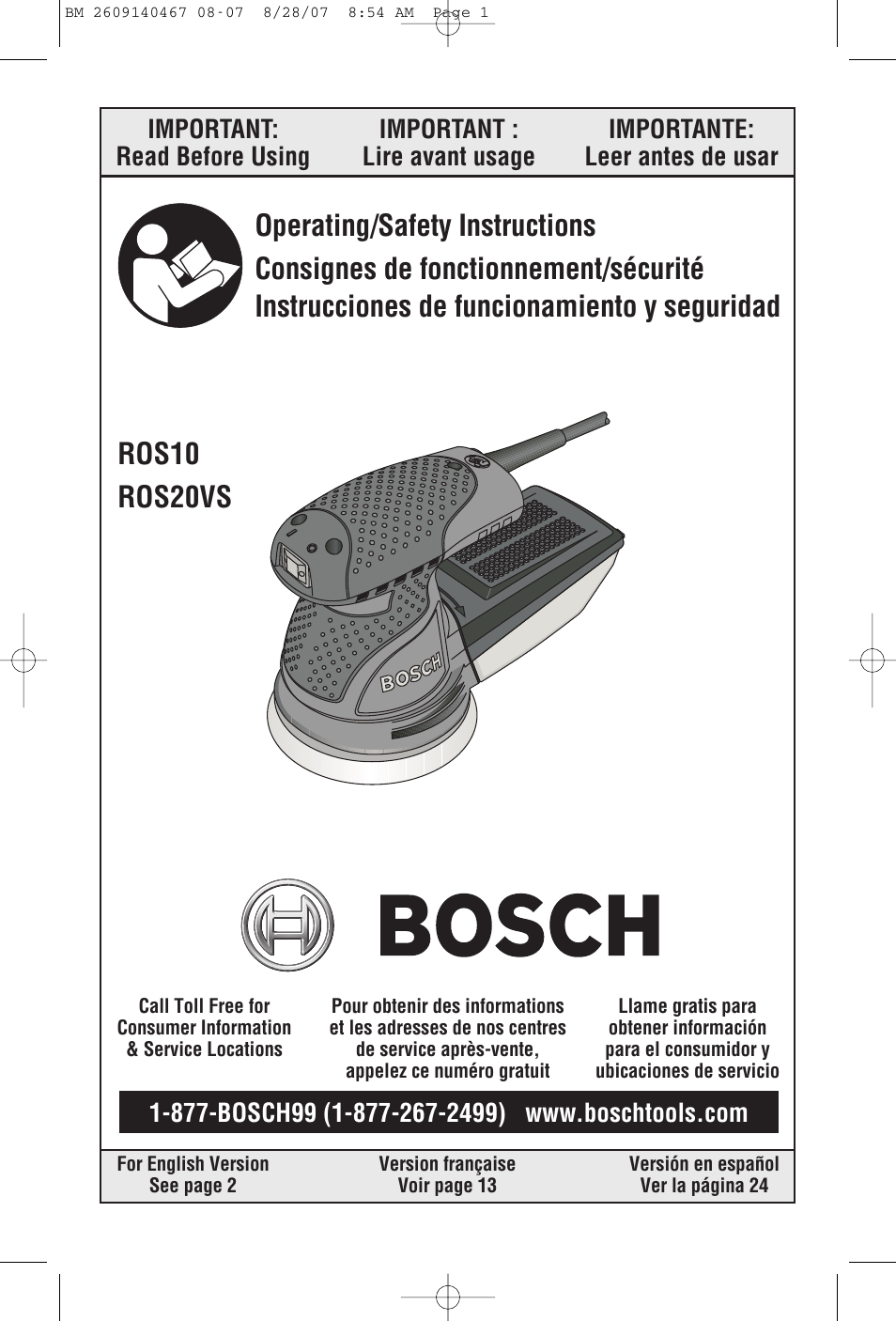 Bosch ROS10 User Manual | 36 pages