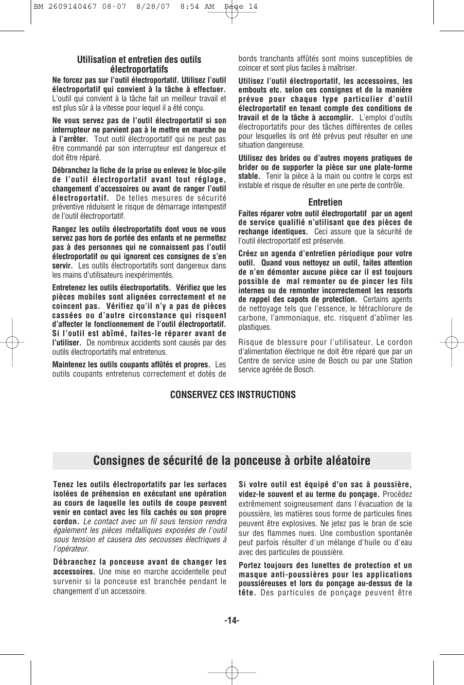 Bosch ROS10 User Manual | Page 14 / 36