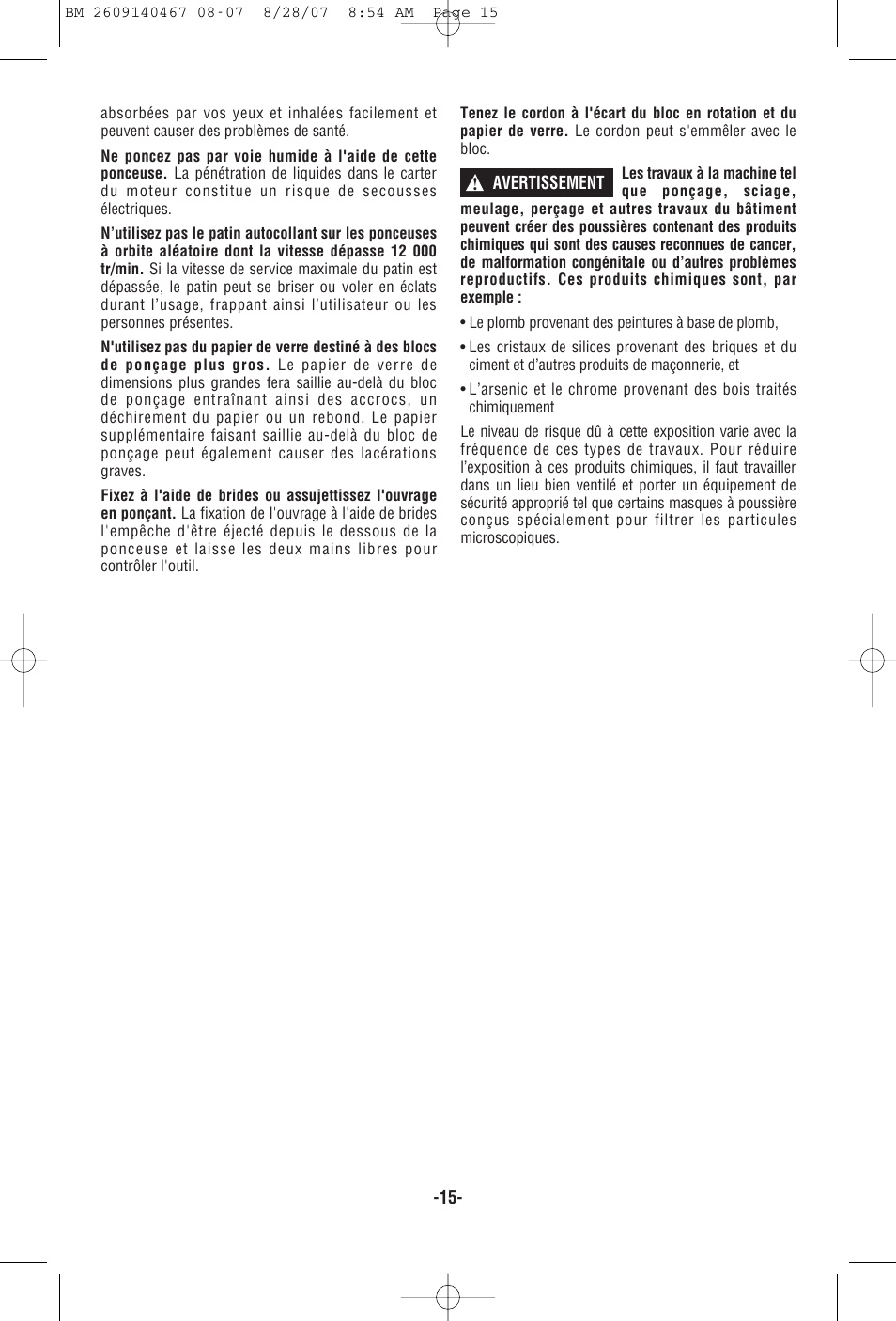 Bosch ROS10 User Manual | Page 15 / 36