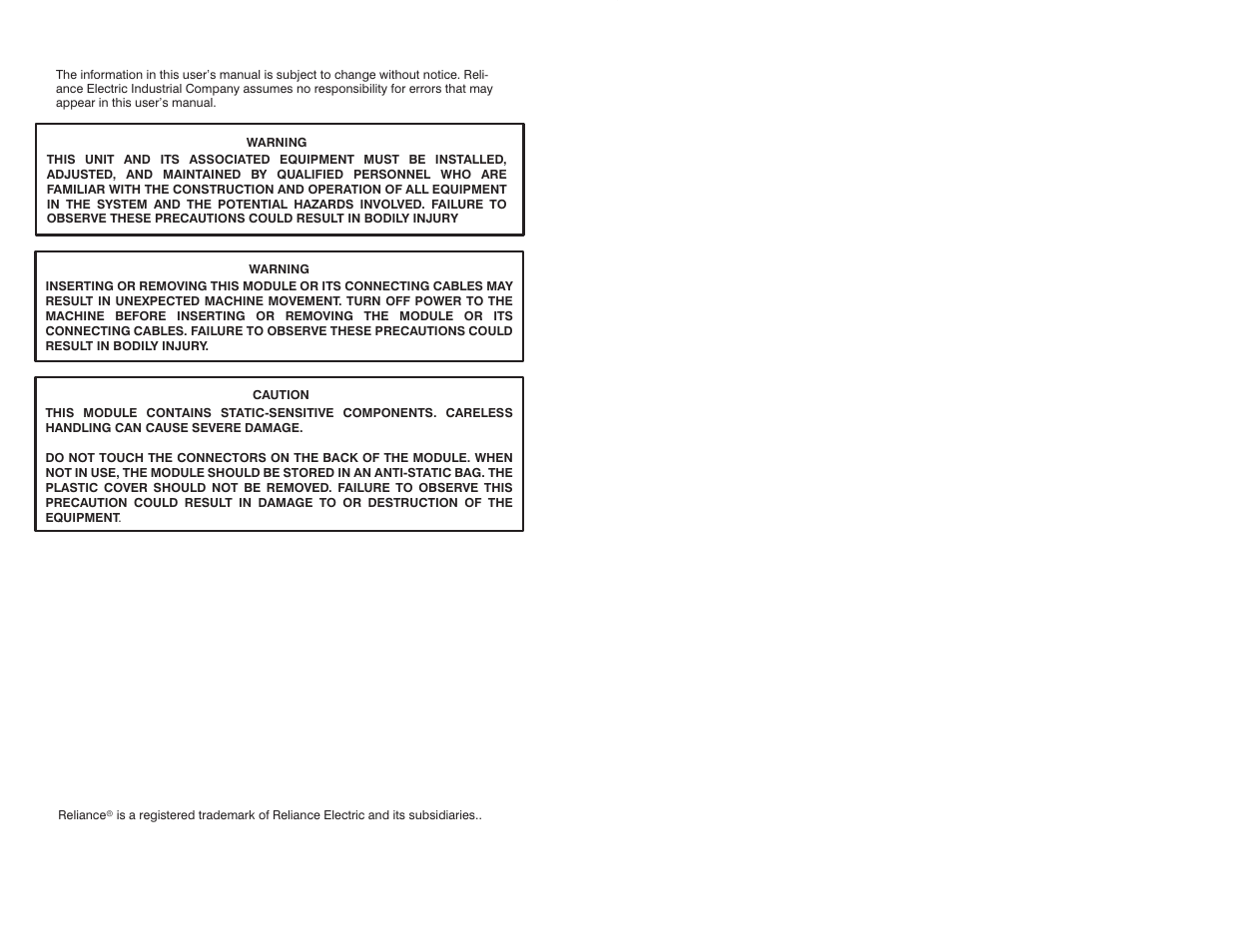 Warning notices | Rockwell Automation 57C411 Resolver Input Module User Manual | Page 2 / 46