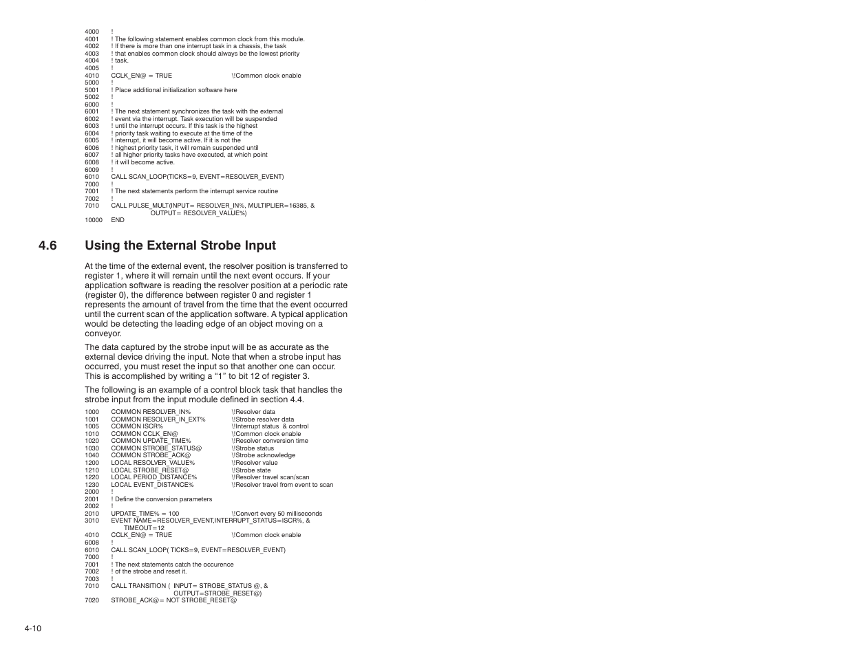 6 using the external strobe input | Rockwell Automation 57C411 Resolver Input Module User Manual | Page 28 / 46
