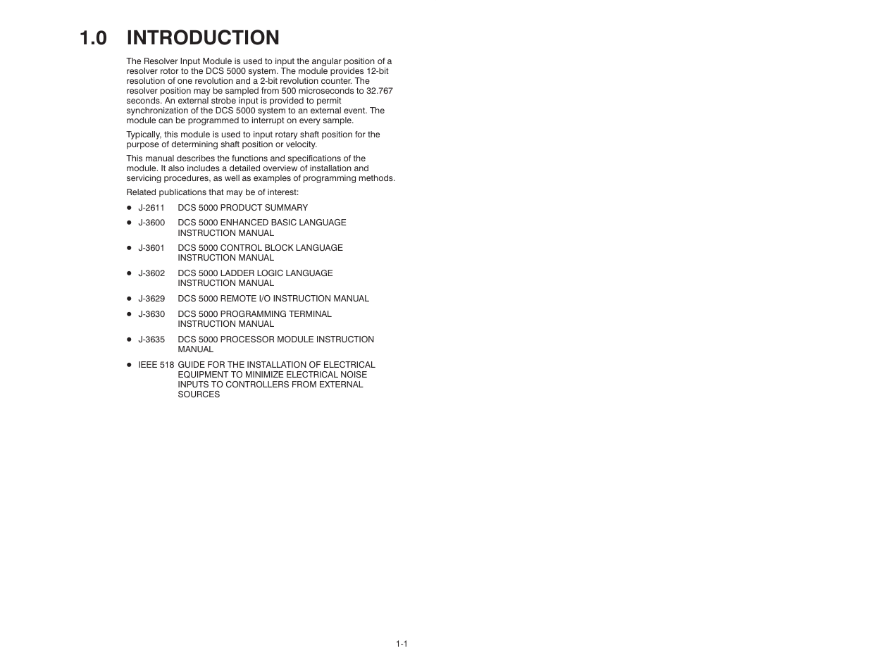 0 introduction | Rockwell Automation 57C411 Resolver Input Module User Manual | Page 7 / 46