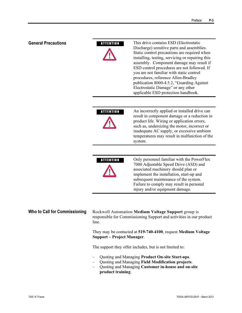 Rockwell Automation 7000A PowerFlex Medium Voltage AC Drive (A Frame) - ForGe Control (PanelView 550) User Manual | Page 11 / 222