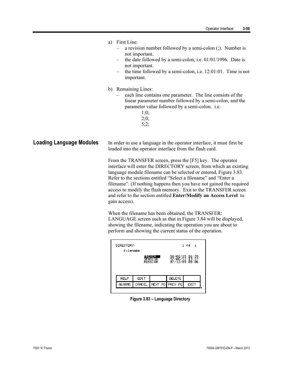 Loading language modules | Rockwell Automation 7000A PowerFlex Medium Voltage AC Drive (A Frame) - ForGe Control (PanelView 550) User Manual | Page 119 / 222