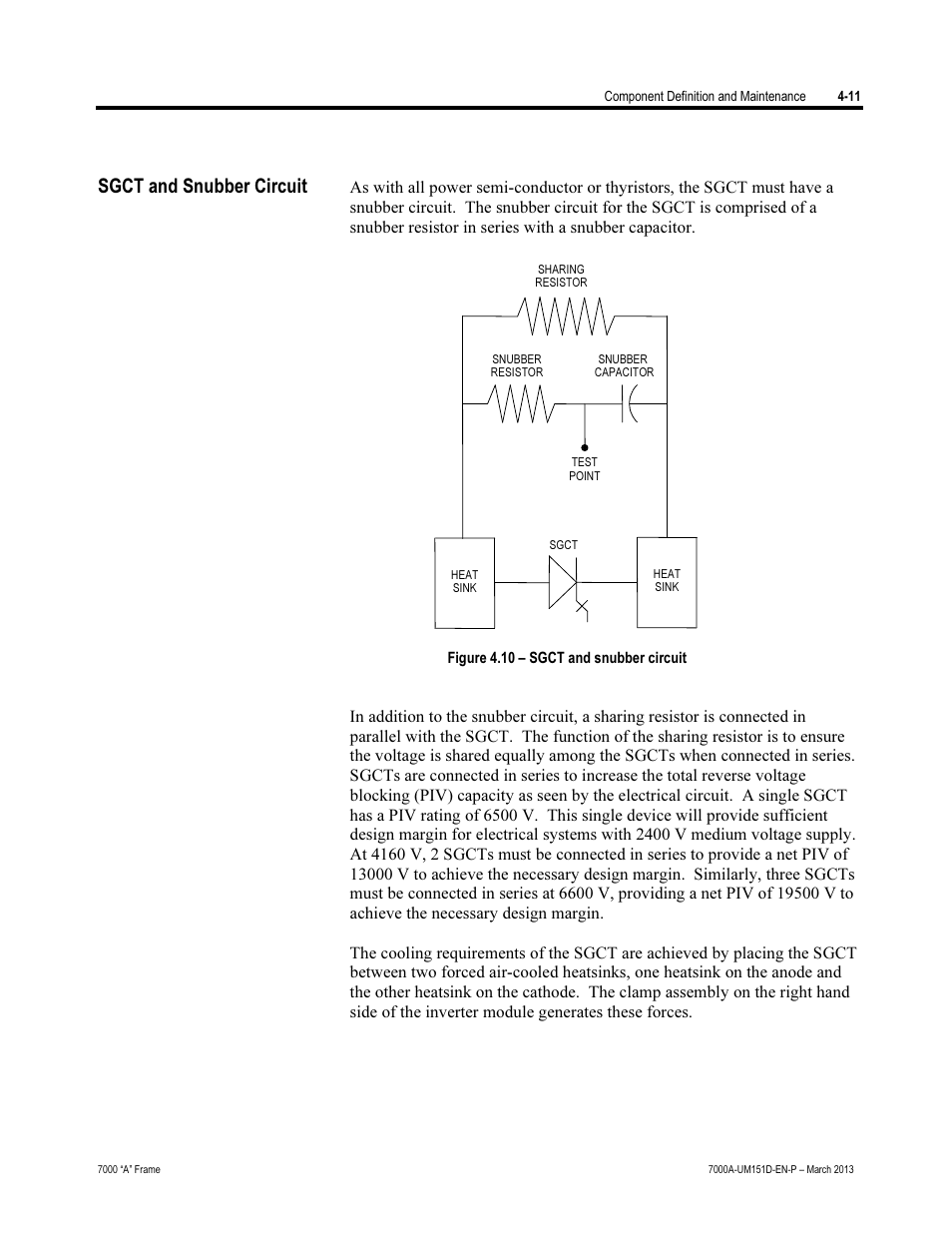 Sgct and snubber circuit | Rockwell Automation 7000A PowerFlex Medium Voltage AC Drive (A Frame) - ForGe Control (PanelView 550) User Manual | Page 137 / 222