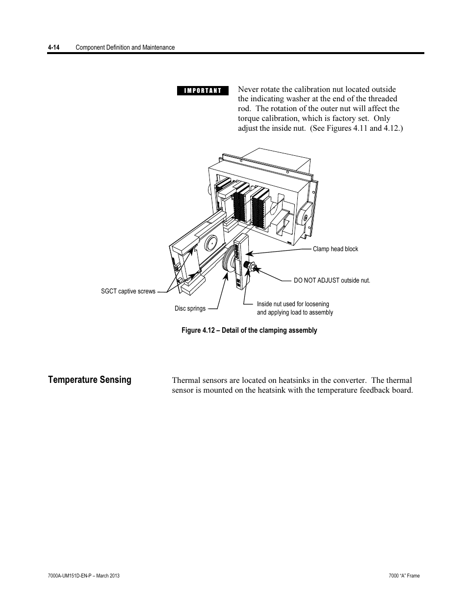 Temperature sensing | Rockwell Automation 7000A PowerFlex Medium Voltage AC Drive (A Frame) - ForGe Control (PanelView 550) User Manual | Page 140 / 222