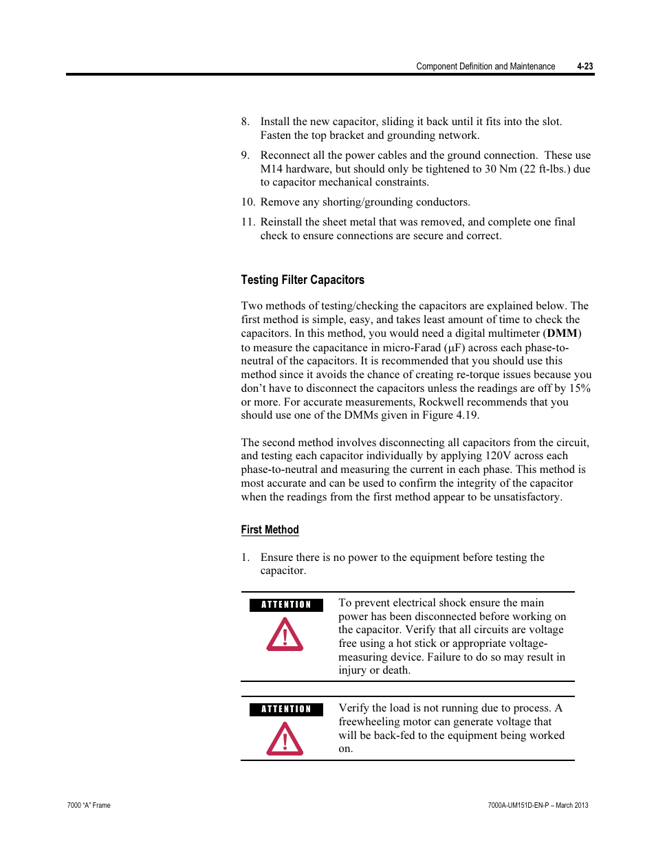 Rockwell Automation 7000A PowerFlex Medium Voltage AC Drive (A Frame) - ForGe Control (PanelView 550) User Manual | Page 149 / 222