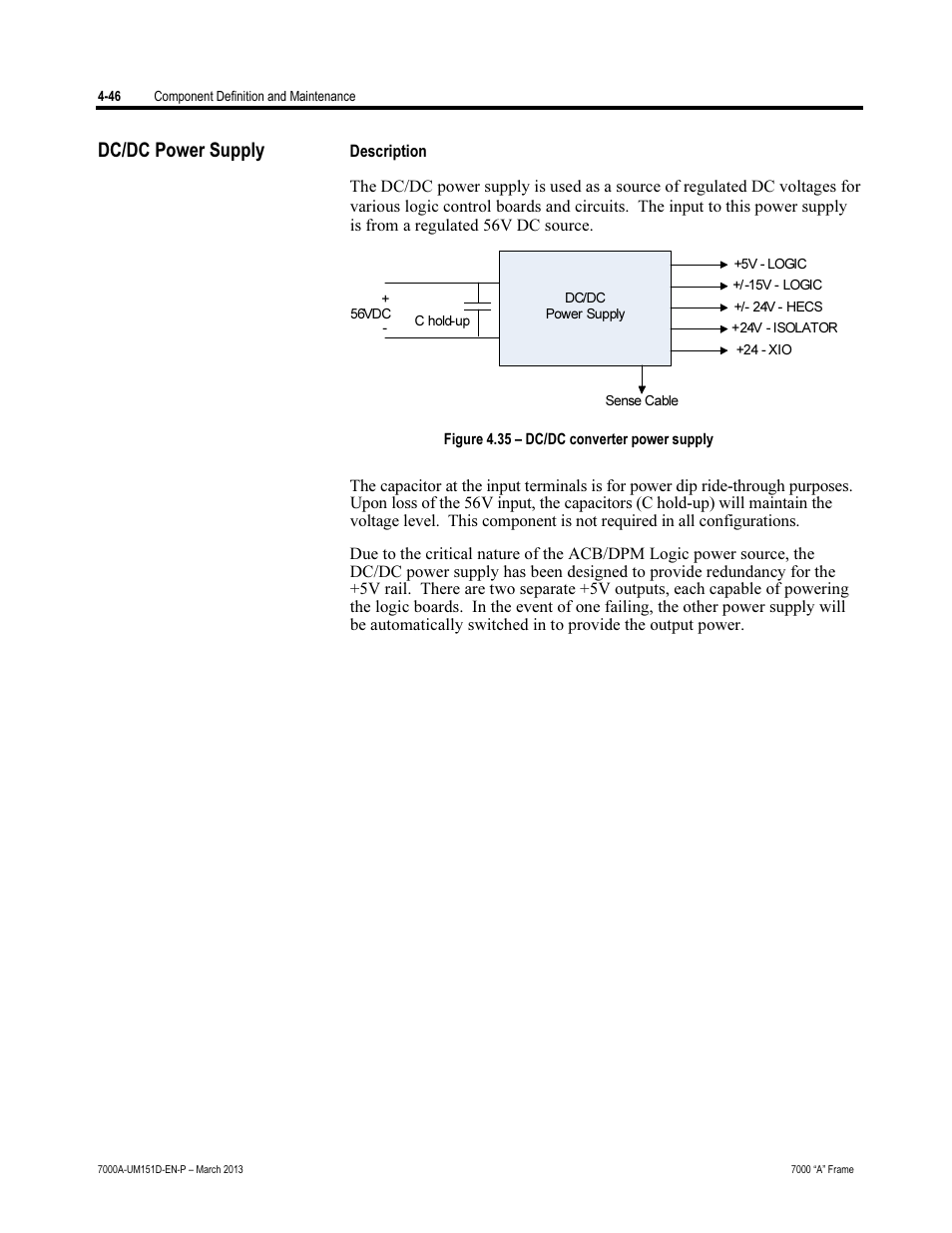 Dc/dc power supply | Rockwell Automation 7000A PowerFlex Medium Voltage AC Drive (A Frame) - ForGe Control (PanelView 550) User Manual | Page 172 / 222