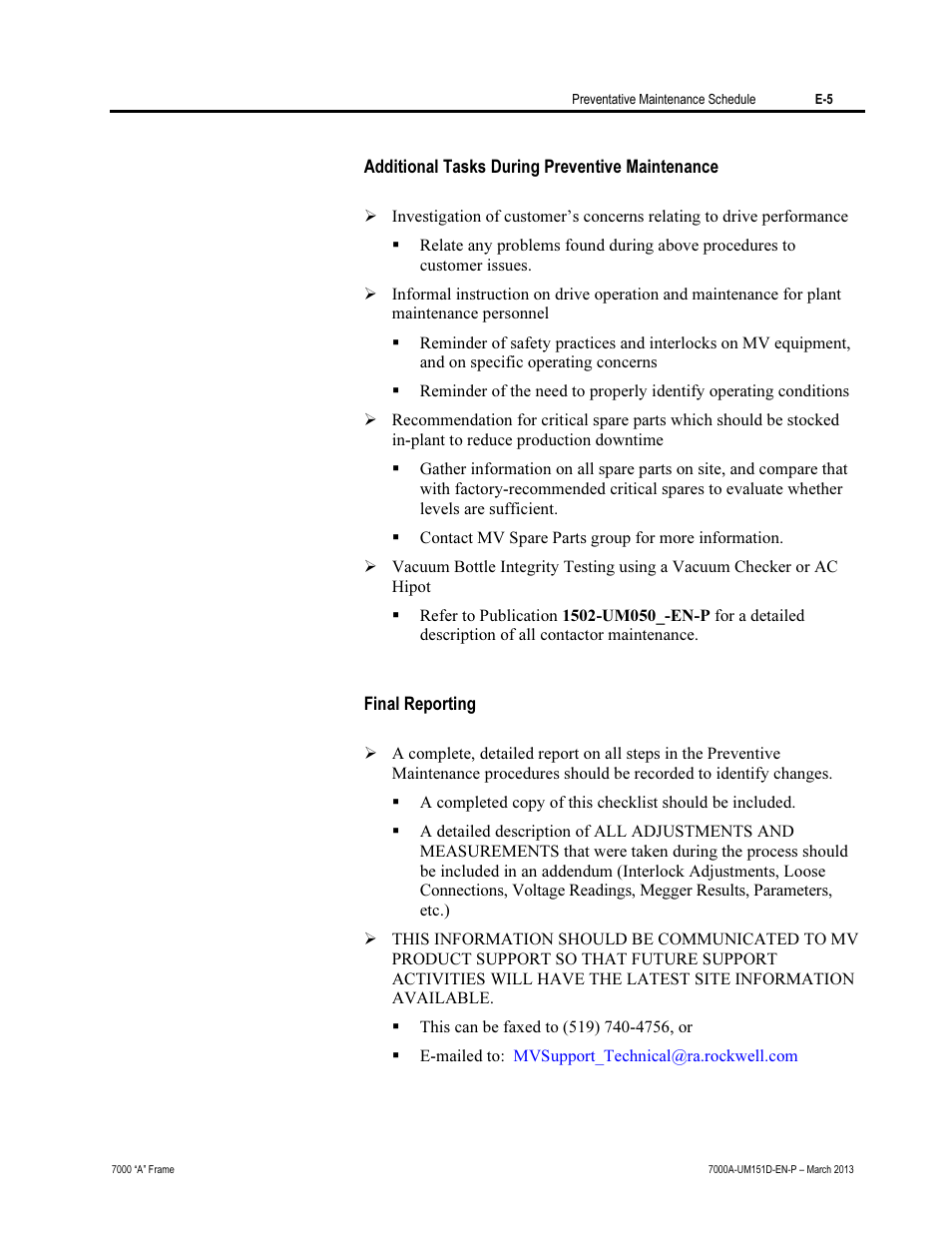 Rockwell Automation 7000A PowerFlex Medium Voltage AC Drive (A Frame) - ForGe Control (PanelView 550) User Manual | Page 205 / 222