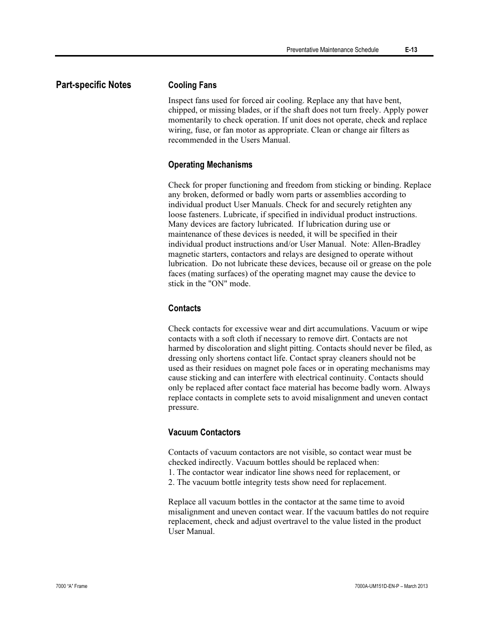 Rockwell Automation 7000A PowerFlex Medium Voltage AC Drive (A Frame) - ForGe Control (PanelView 550) User Manual | Page 213 / 222