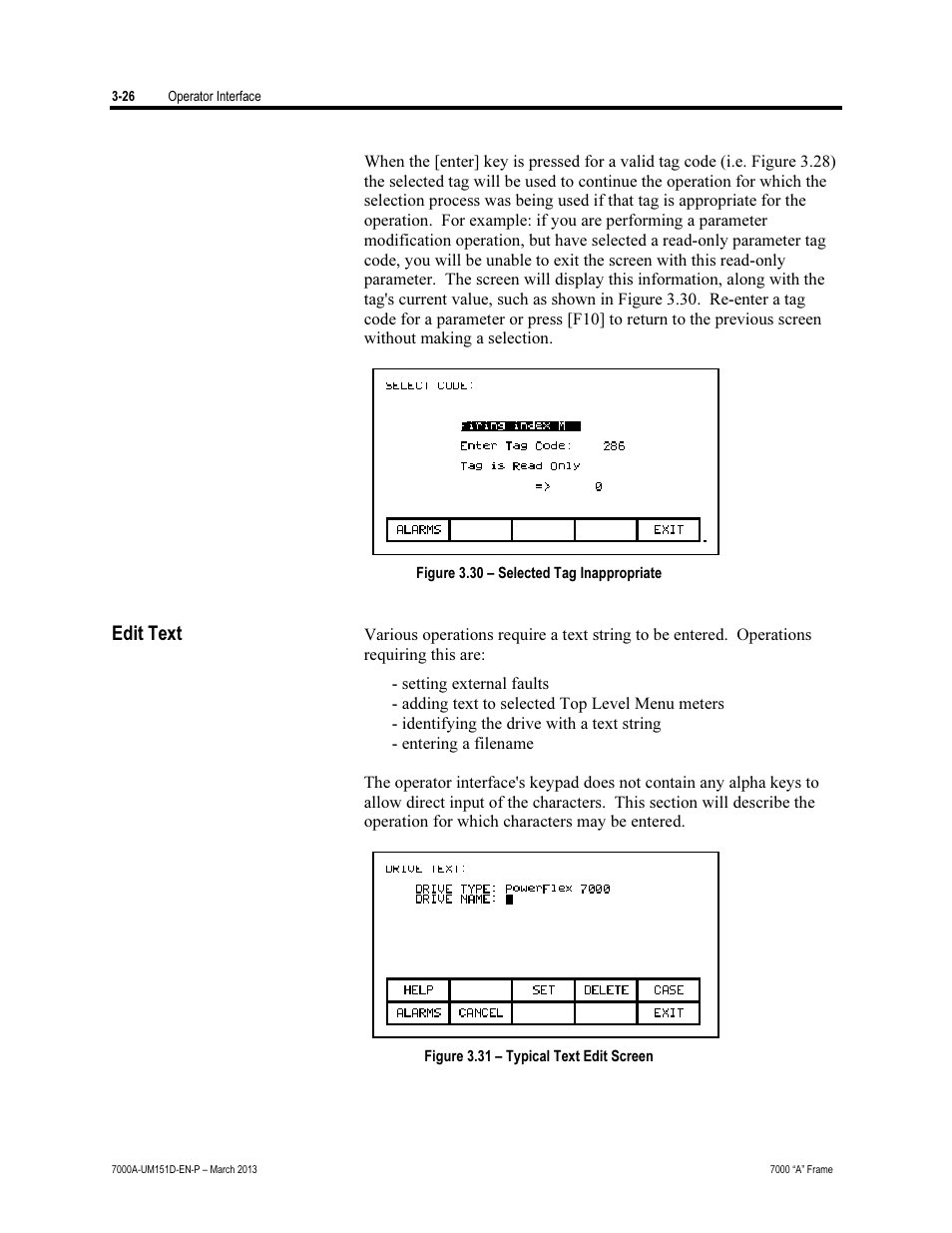 Edit text | Rockwell Automation 7000A PowerFlex Medium Voltage AC Drive (A Frame) - ForGe Control (PanelView 550) User Manual | Page 86 / 222