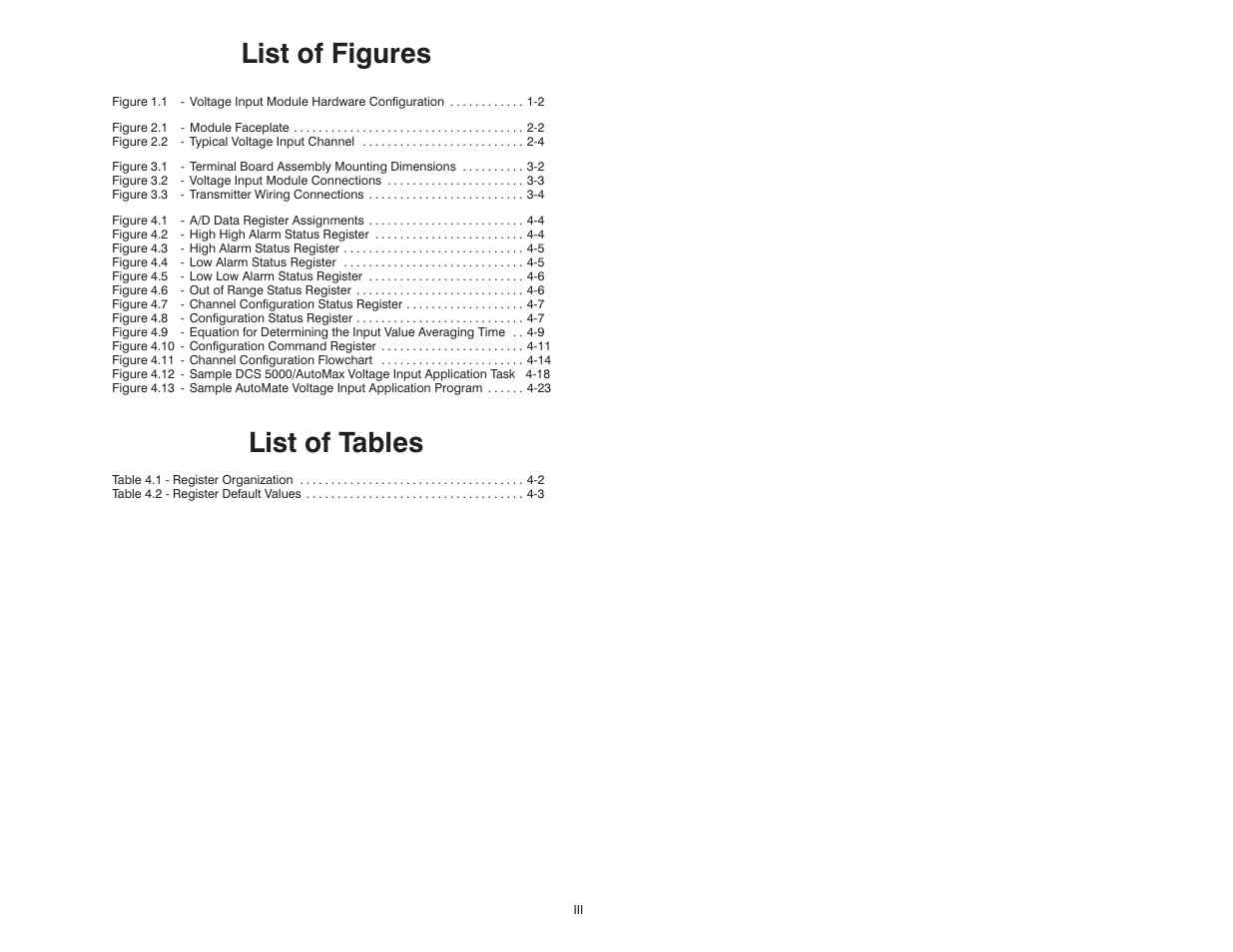 List of figures and tables, List of figures, List of tables | Rockwell Automation 61C542 Voltage Input module User Manual | Page 5 / 68