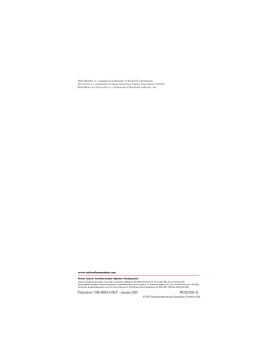 Back cover | Rockwell Automation 1798-IB8 FlexArmor 24V dc Sinking Input Modules User Manual | Page 12 / 12