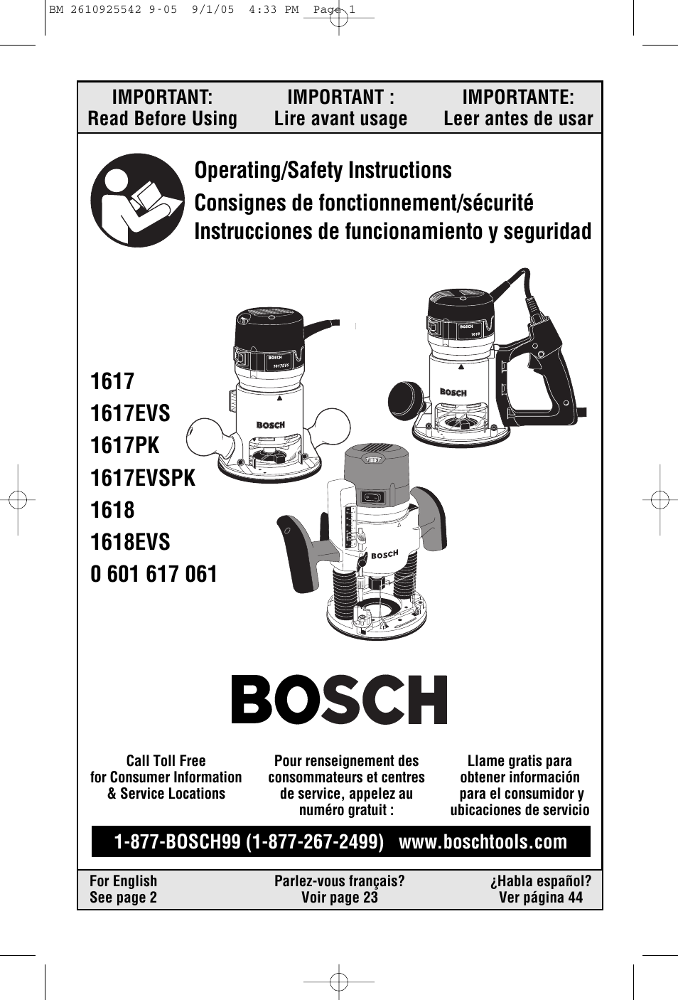 Bosch 1617 User Manual | 68 pages