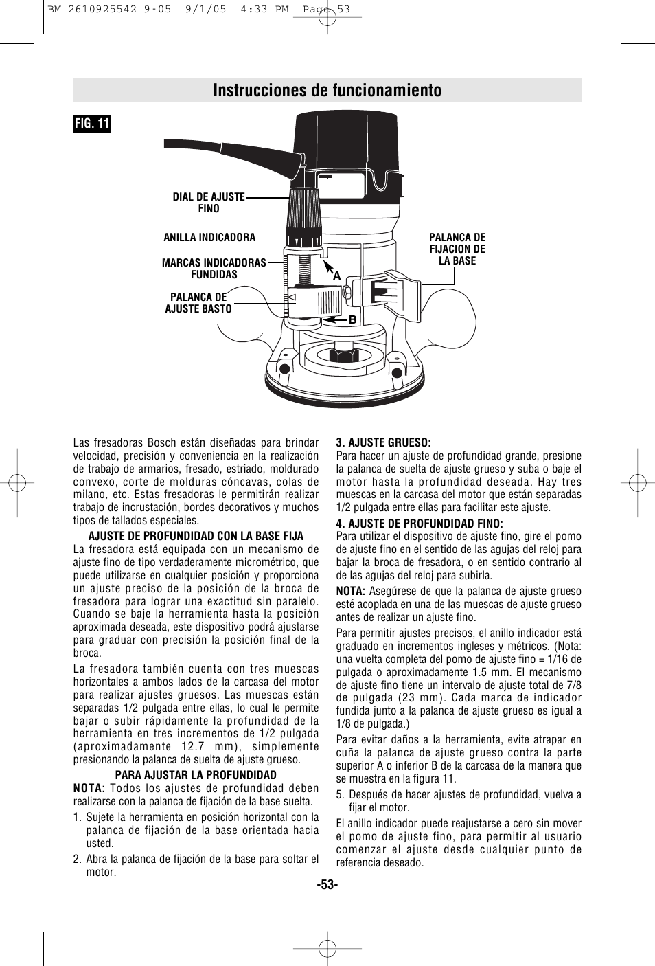 Instrucciones de funcionamiento | Bosch 1617 User Manual | Page 53 / 68