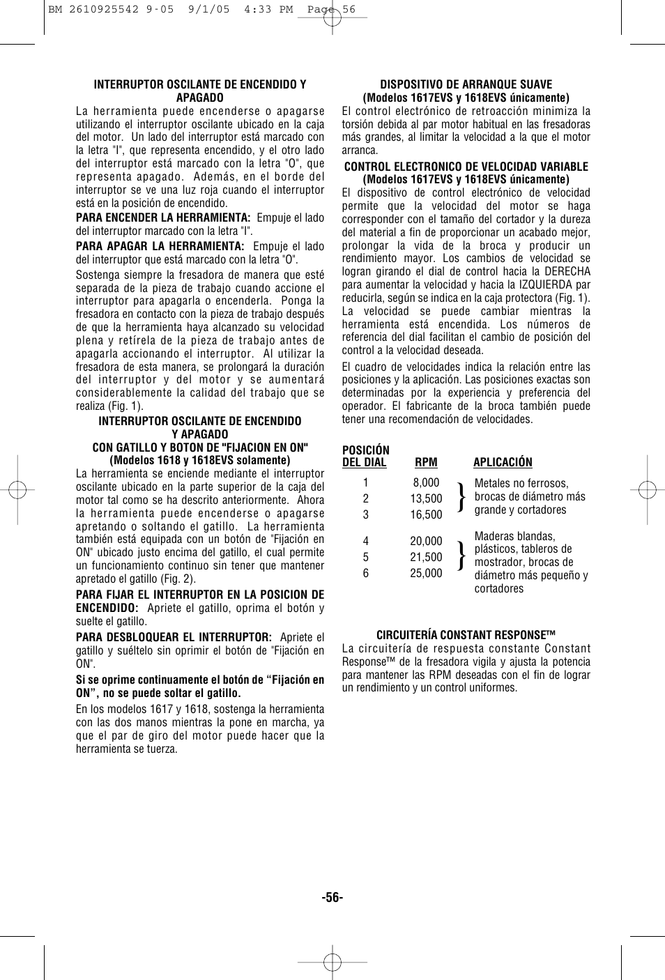 Bosch 1617 User Manual | Page 56 / 68