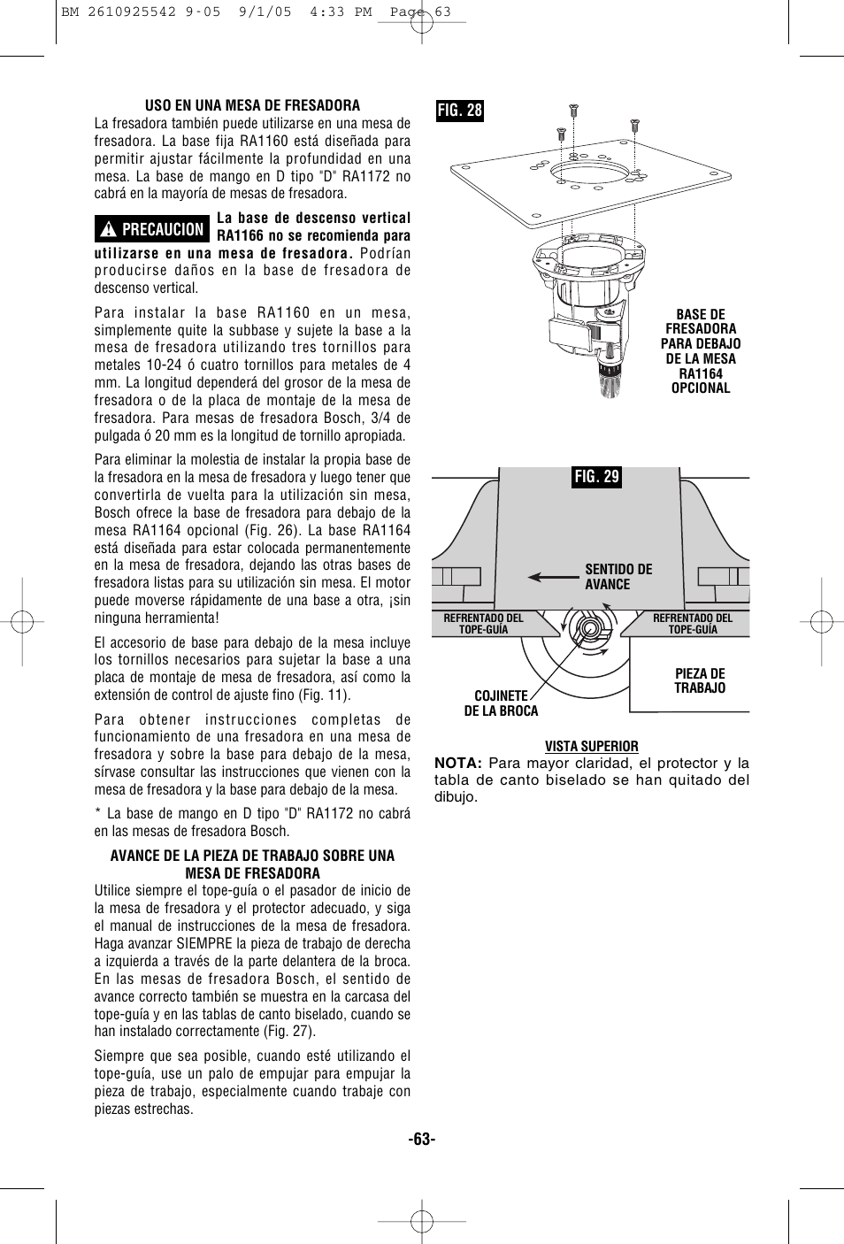 Bosch 1617 User Manual | Page 63 / 68