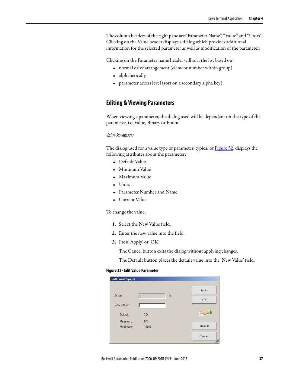 Editing & viewing parameters | Rockwell Automation 7000 PowerFlex HMI Offering with Enhanced Functionality User Manual | Page 39 / 90