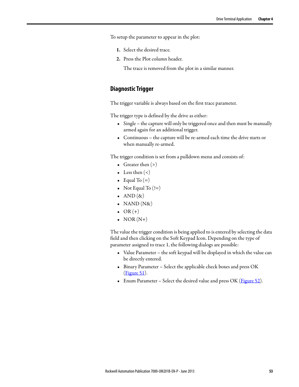 Diagnostic trigger | Rockwell Automation 7000 PowerFlex HMI Offering with Enhanced Functionality User Manual | Page 55 / 90