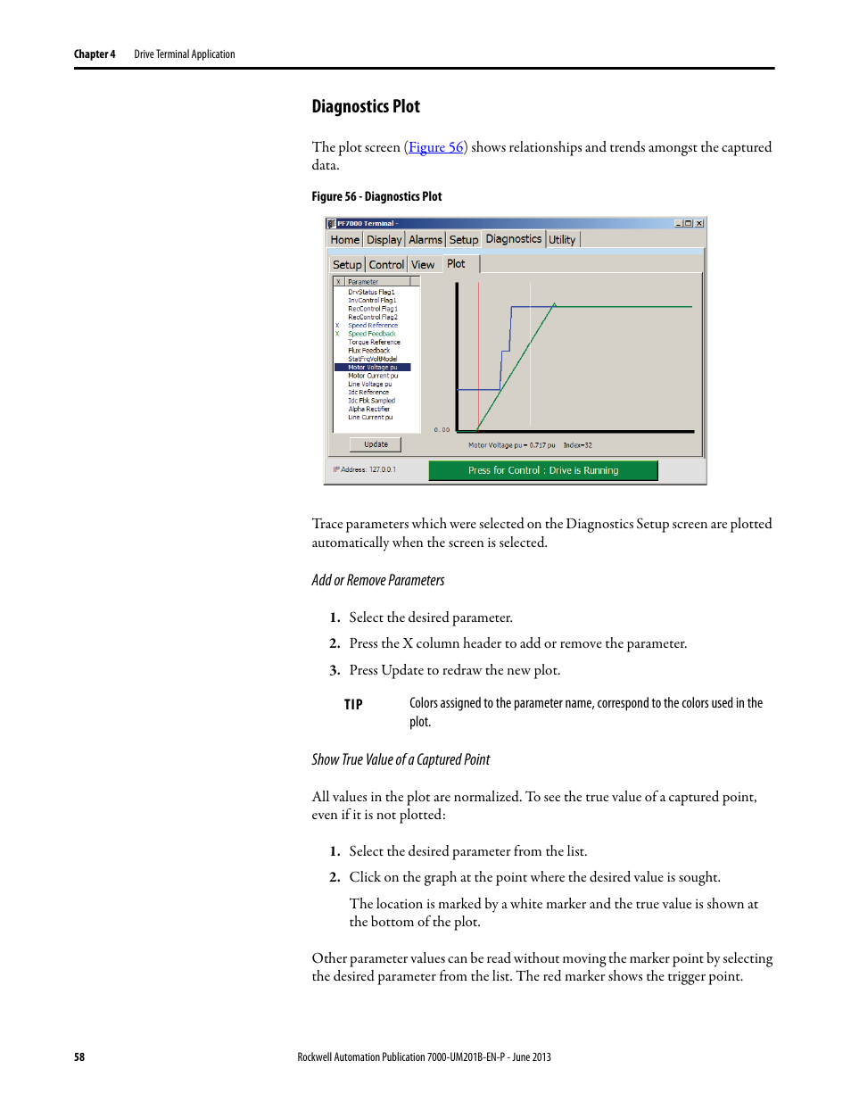 Diagnostics plot | Rockwell Automation 7000 PowerFlex HMI Offering with Enhanced Functionality User Manual | Page 60 / 90